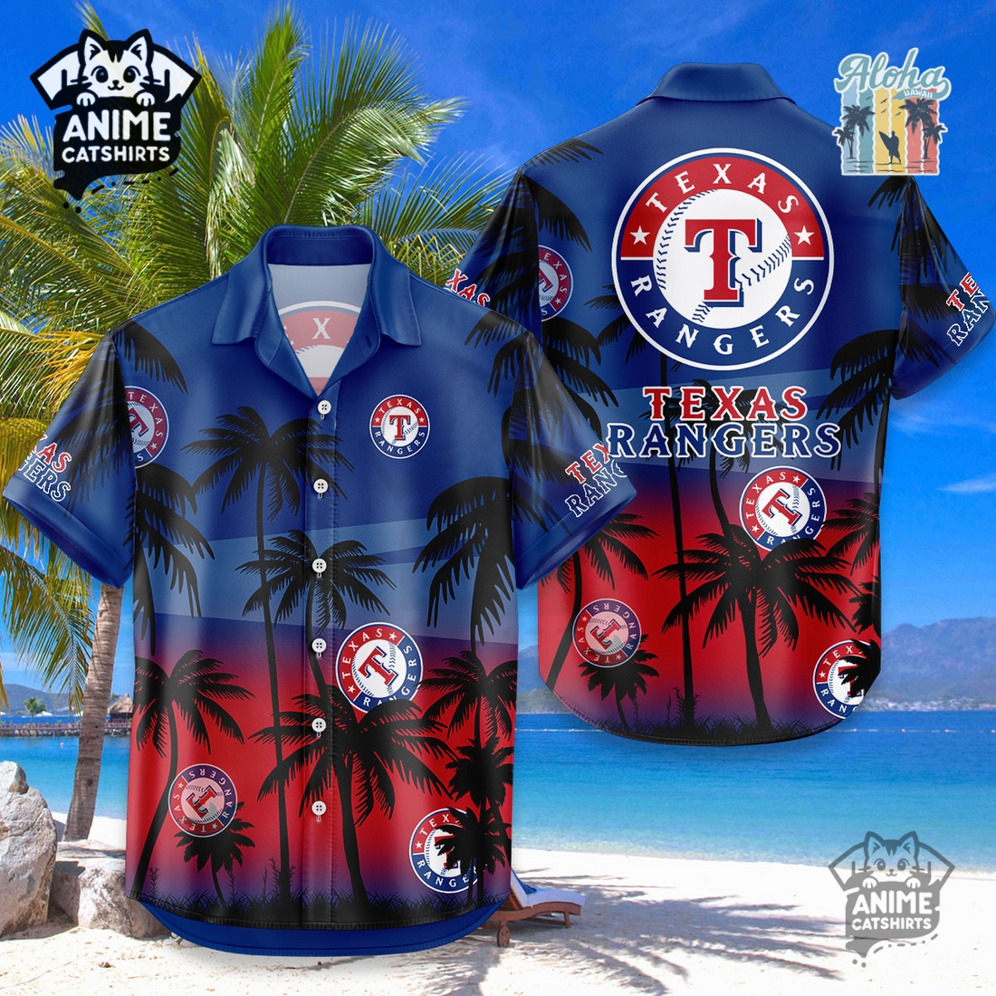 Texas Rangers NHL Aloha Shirt