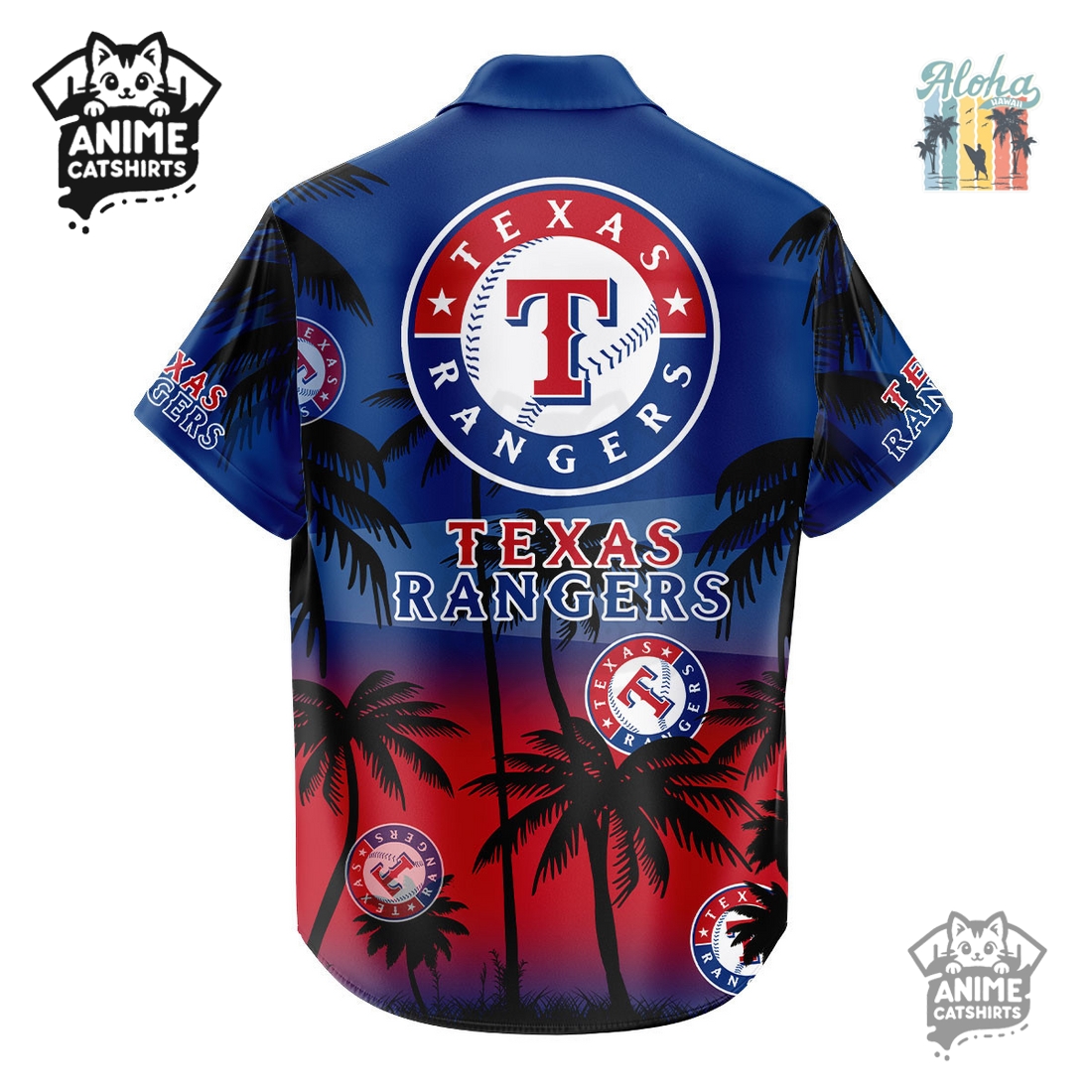 Texas Rangers NHL Aloha Shirt Texas Rangers NHL Aloha Shirt