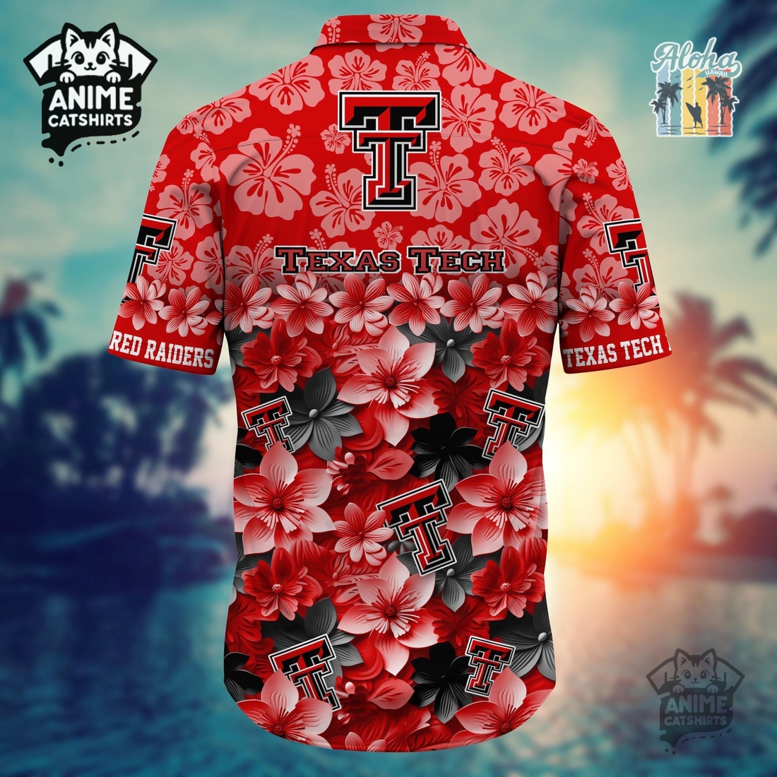 Texas Tech Red Raiders 3 NFL Hawaiian Shirt Texas Tech Red Raiders 3 NFL Hawaiian Shirt