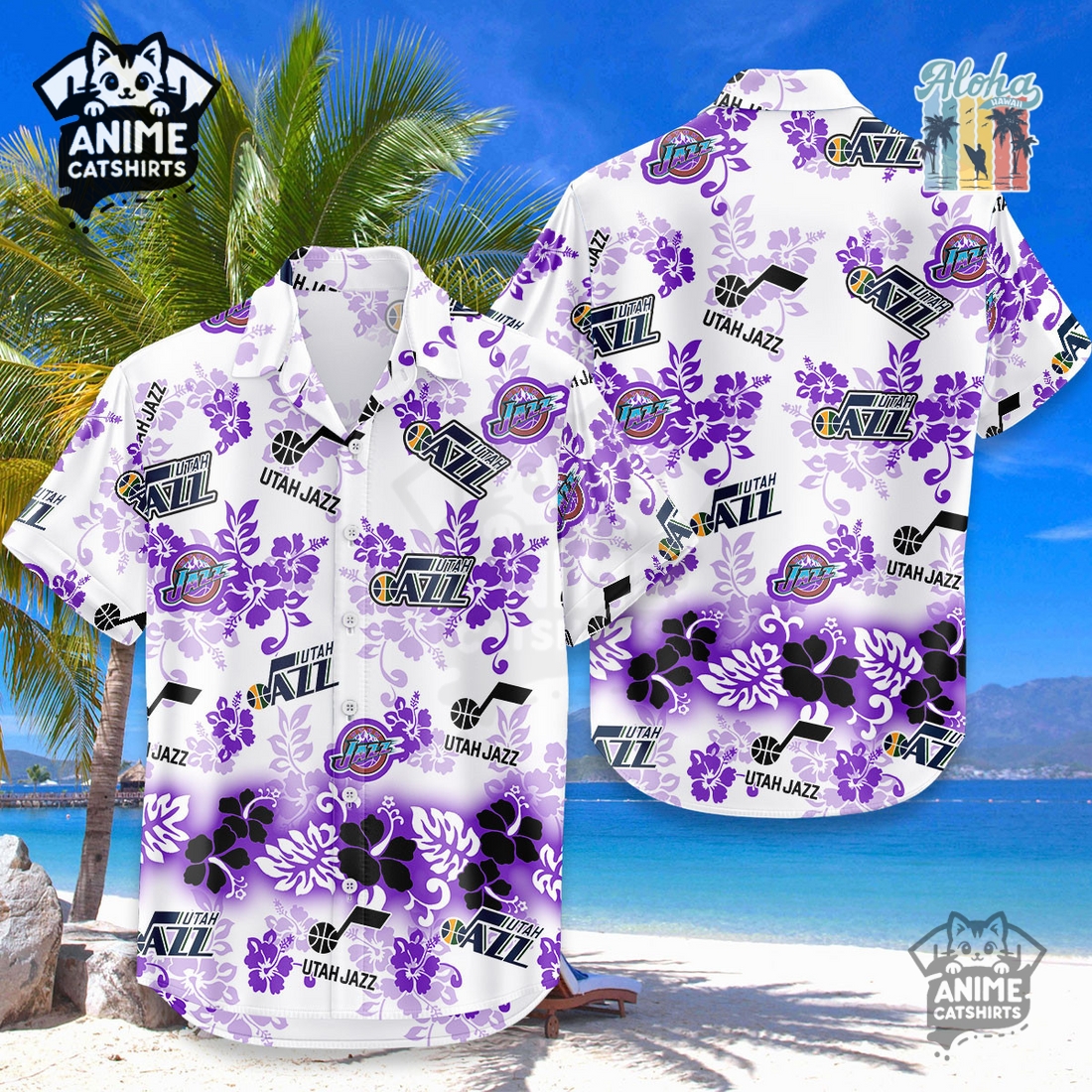 Utah Jazz Aloha Paradise NBA Hawaiian Shirt