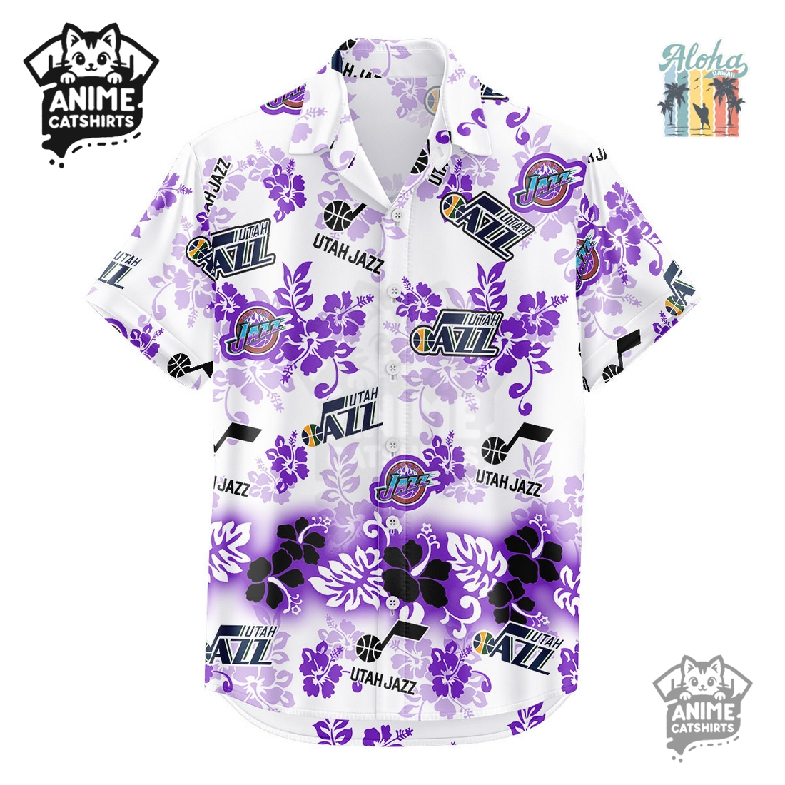 Utah Jazz Aloha Paradise NBA Hawaiian Shirt