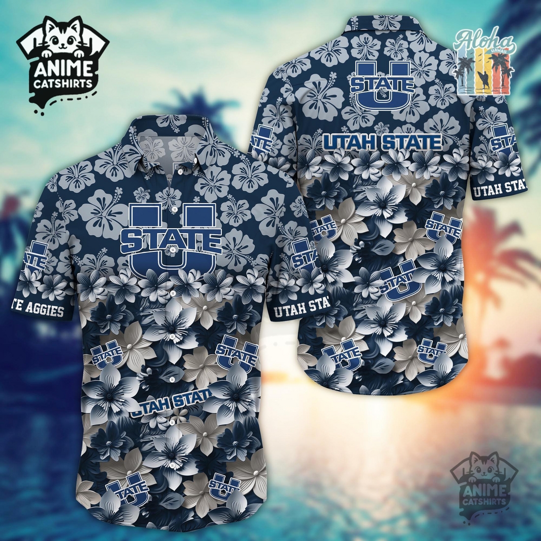Utah State Aggies Sports Hawaiian Shirt
