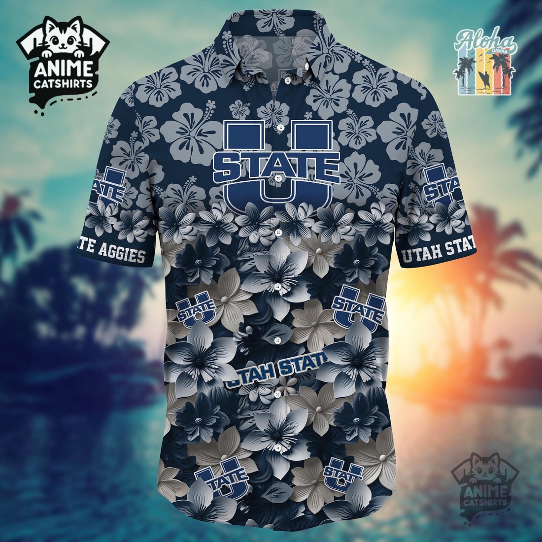 Utah State Aggies Sports Hawaiian Shirt