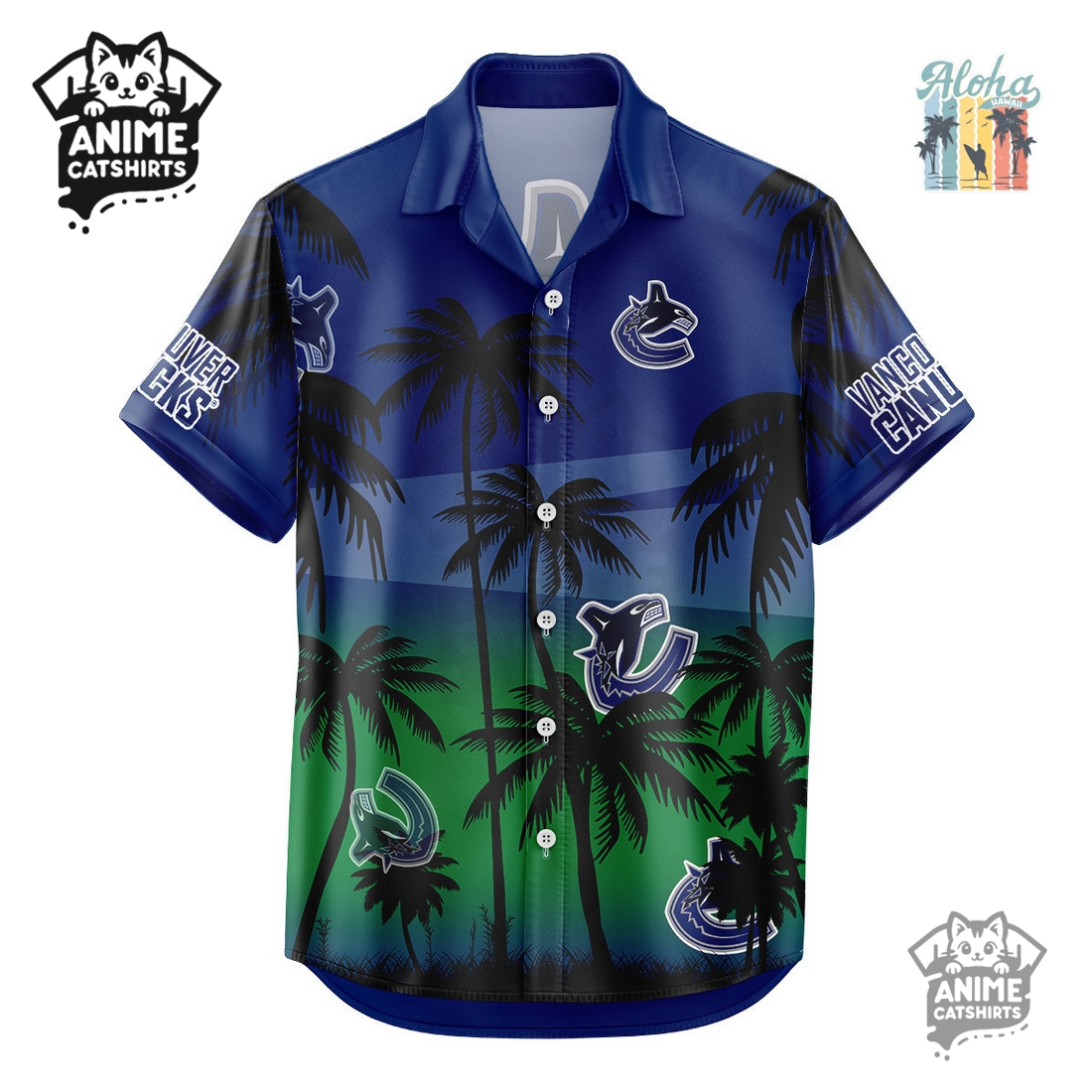 Vancouver Canucks NHL Aloha Shirt