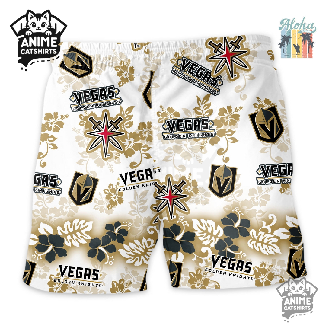 Vegas Golden Knights Aloha Paradise NHL Hawaiian Short Vegas Golden Knights Aloha Paradise NHL Hawaiian Short