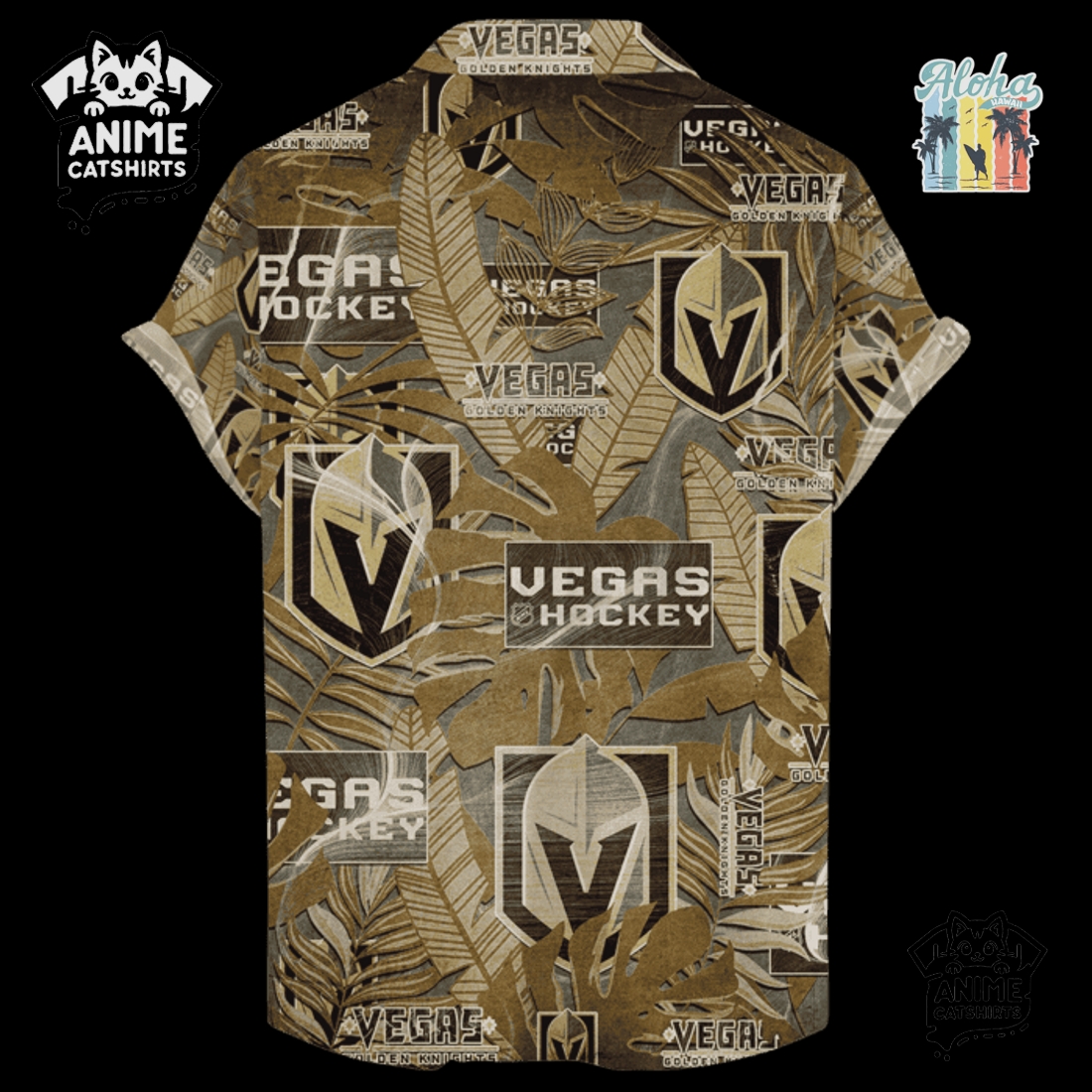 Vegas Golden Knights Men’s NHL Hawaiian Shirt
