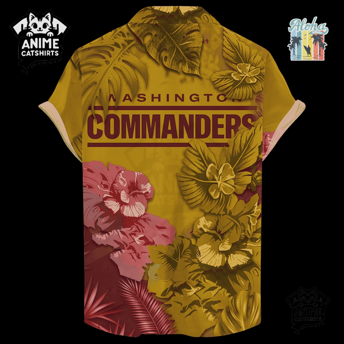 Washington Commanders Signature Skull NFL Hawaiian Shirt