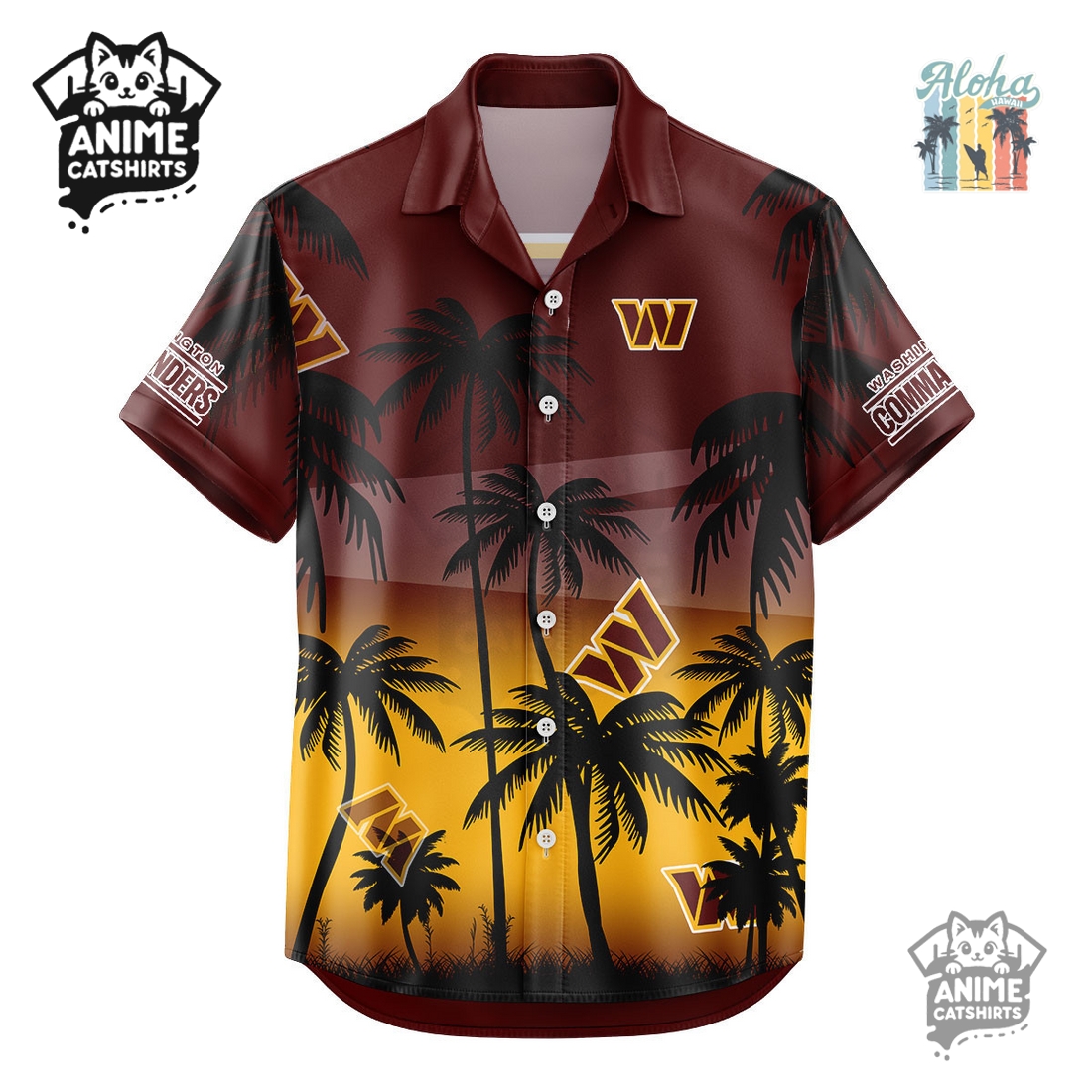 Washington Commanders NFL Aloha Shirt