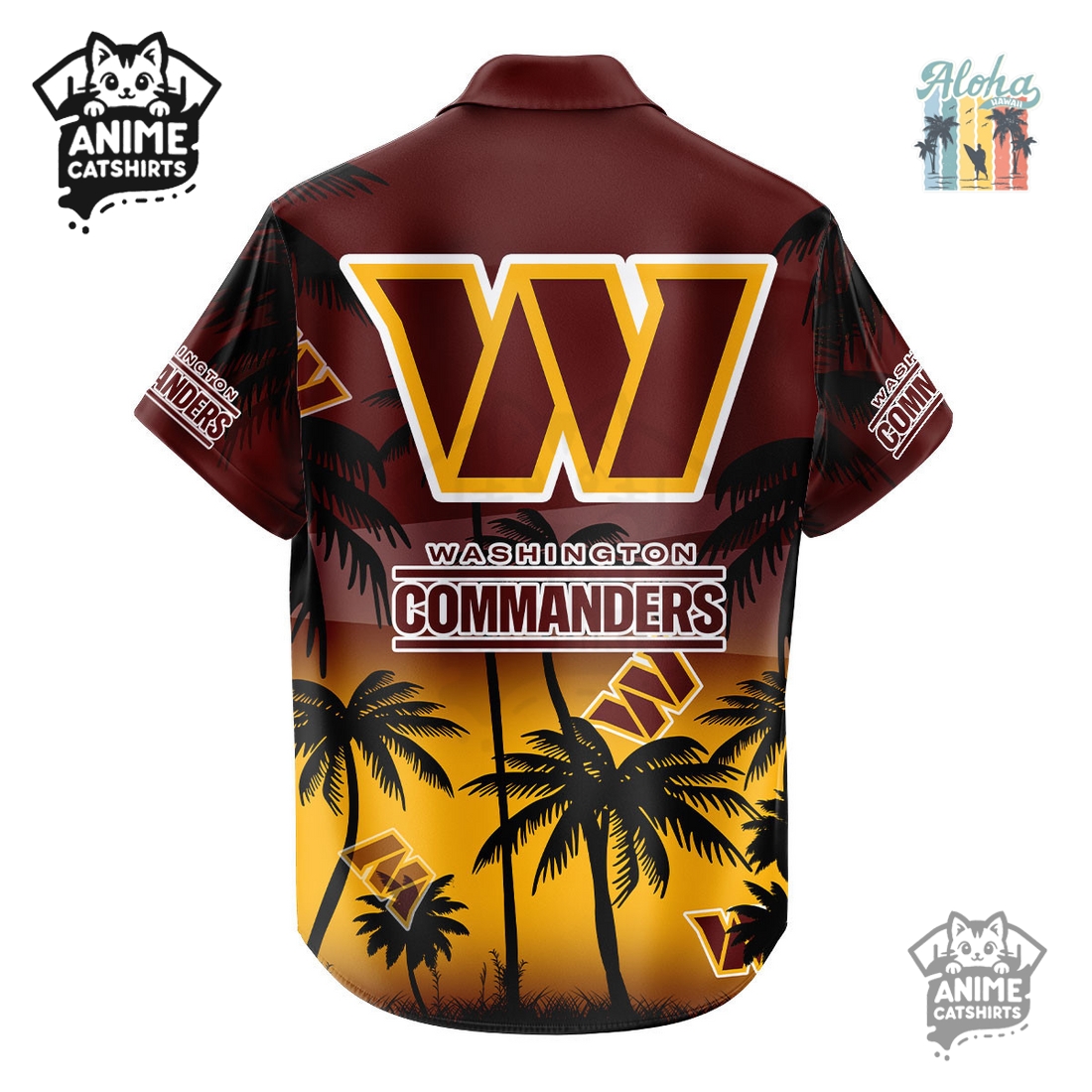 Washington Commanders NFL Aloha Shirt Washington Commanders NFL Aloha Shirt