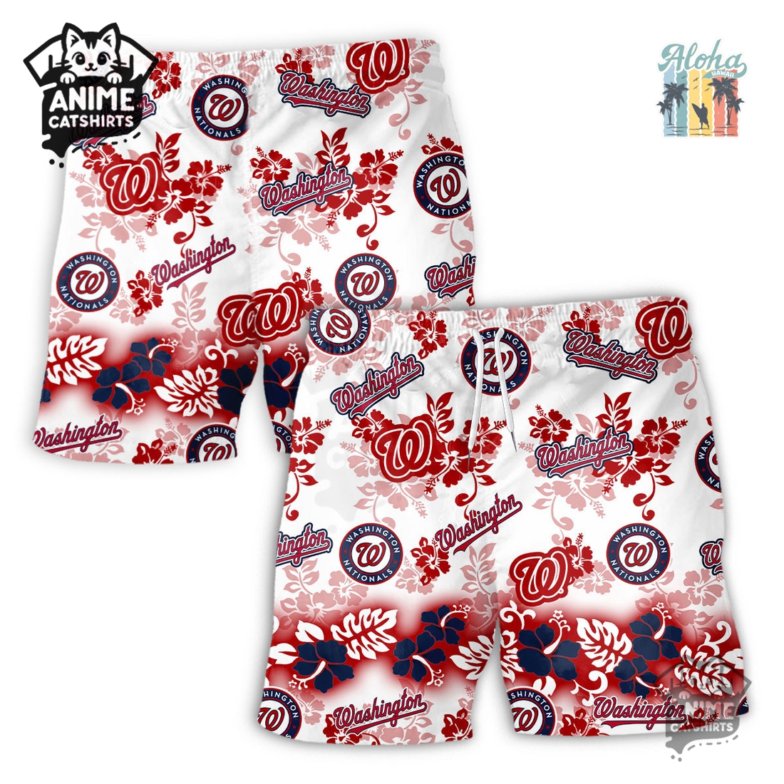 Washington Nationals Aloha Paradise Hawaiian Short