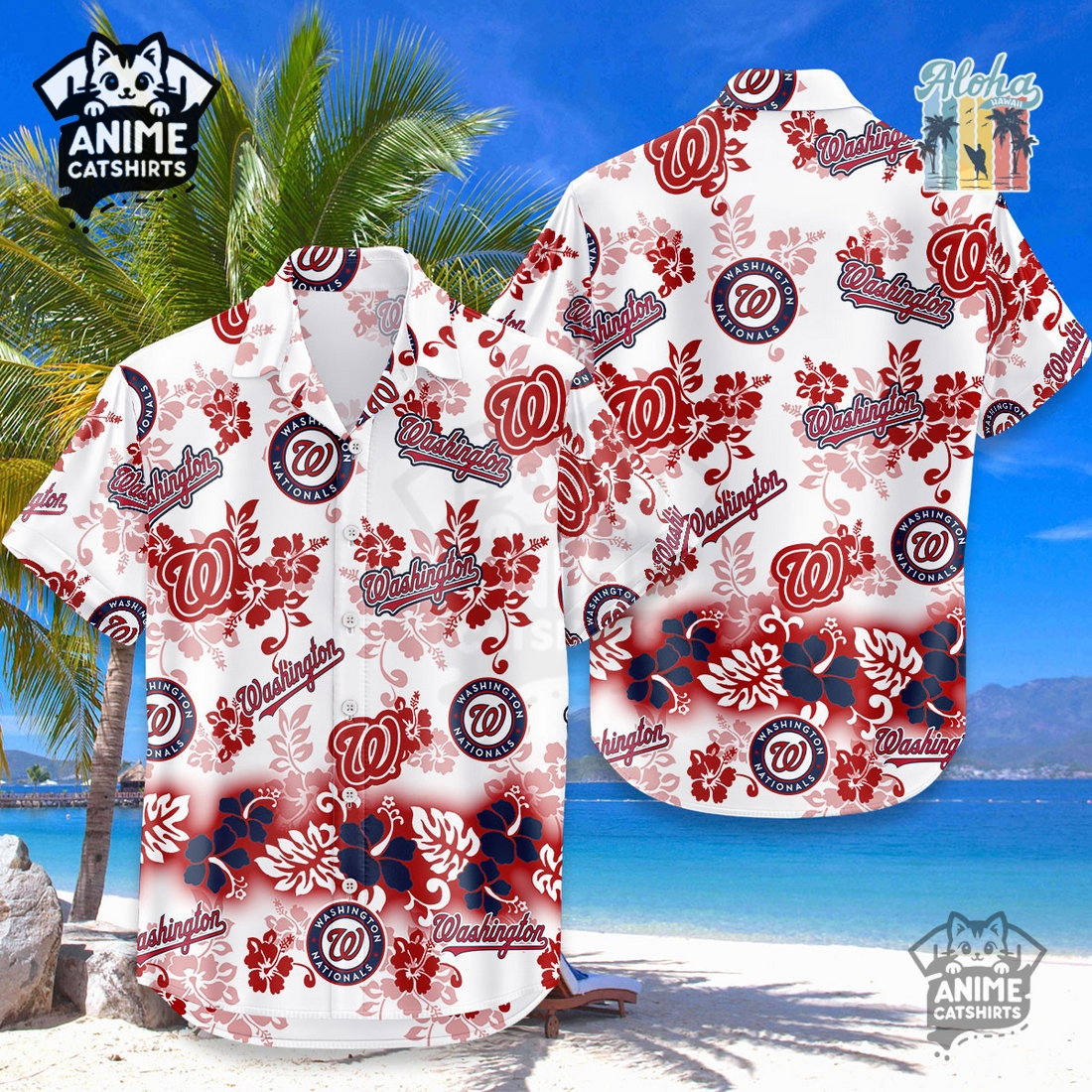 Washington Nationals Aloha Paradise MLB Aloha Hawaiian Shirt