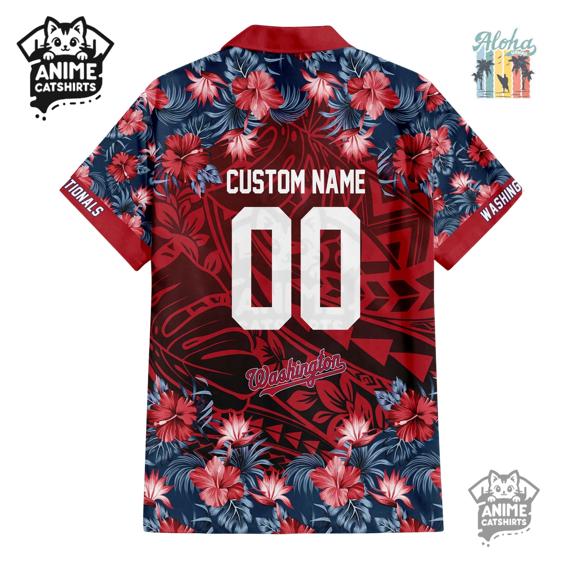 Washington Nationals Hawaiian Shirt & Shorts Set