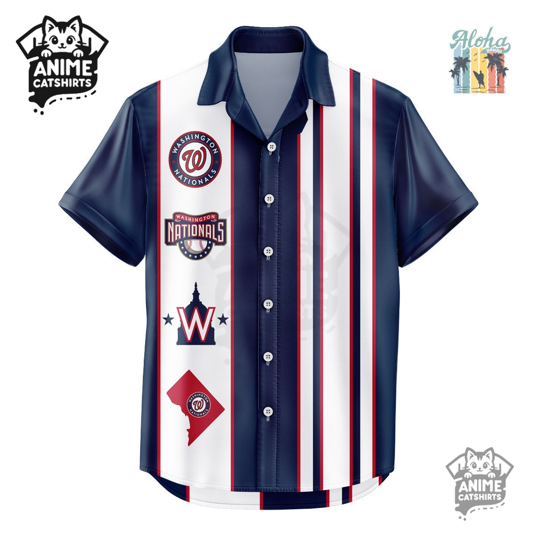Washington Nationals MLB Aloha Hawaiian Shirt