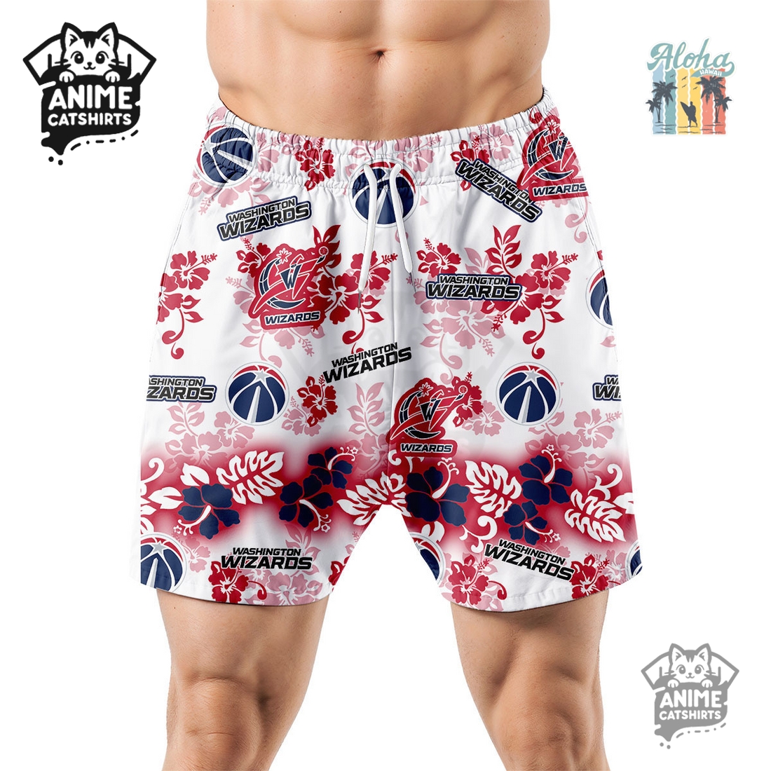 Washington Wizards Aloha Paradise NBA Hawaiian Short