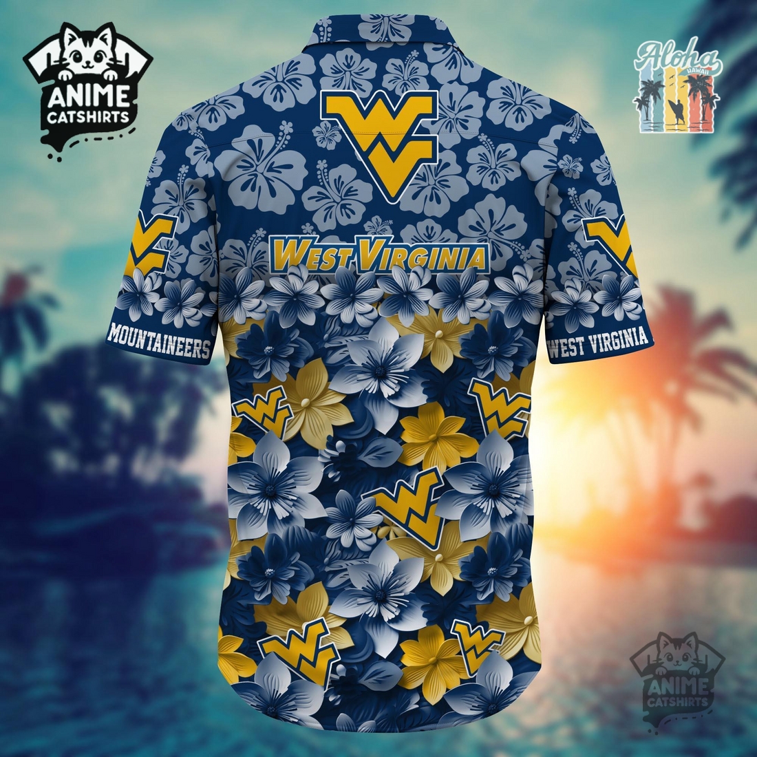West Virginia Mountaineers Sports Hawaiian Shirt West Virginia Mountaineers Sports Hawaiian Shirt