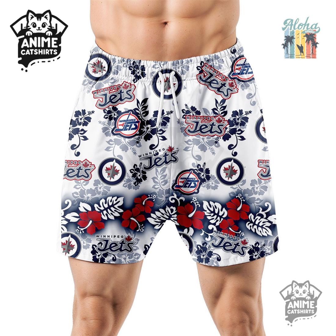 Winnipeg Jets Aloha Paradise NHL Hawaiian Short