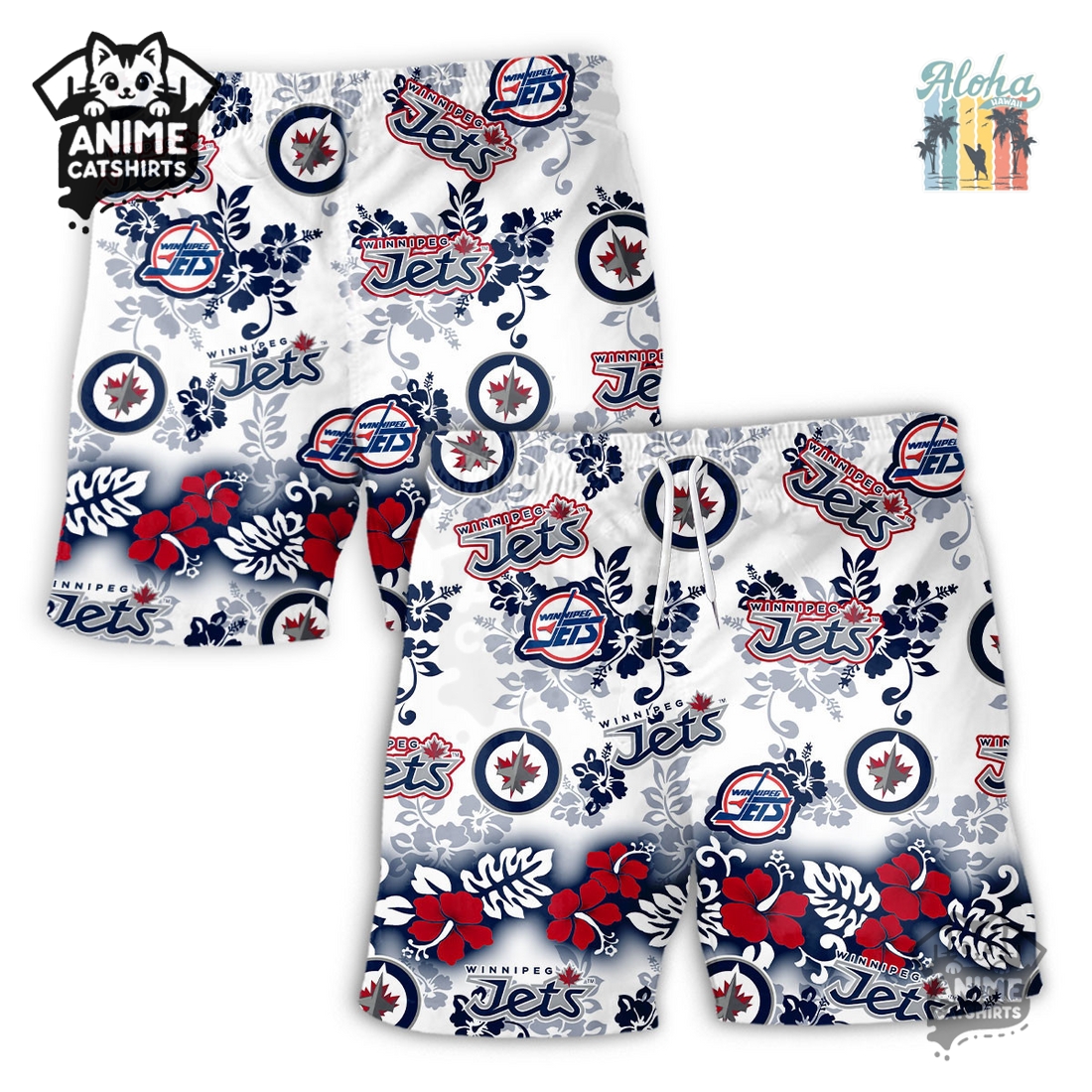 Winnipeg Jets Aloha Paradise NHL Hawaiian Short