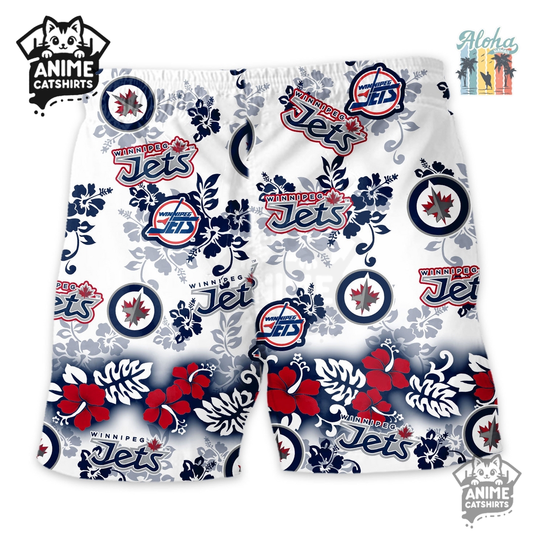 Winnipeg Jets Aloha Paradise NHL Hawaiian Short Winnipeg Jets Aloha Paradise NHL Hawaiian Short