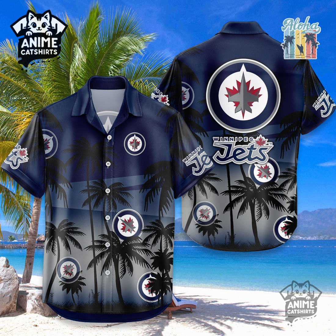Winnipeg Jets NHL Aloha Shirt