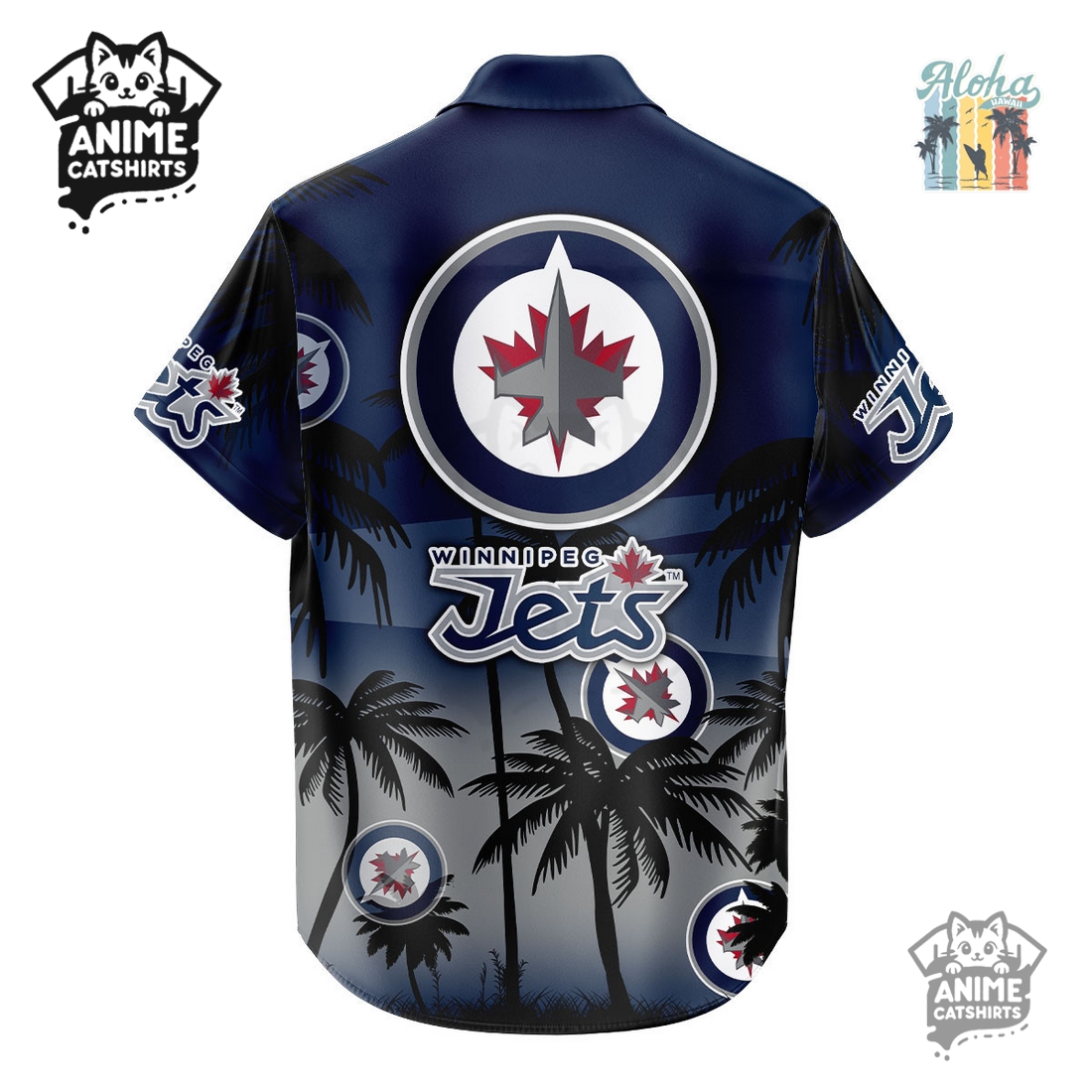 Winnipeg Jets NHL Aloha Shirt Winnipeg Jets NHL Aloha Shirt