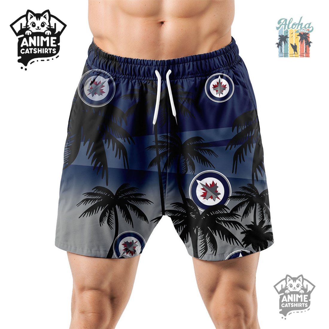 Winnipeg Jets NHL Aloha Shirt Winnipeg Jets NHL Aloha Shirt